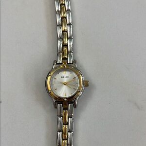 Relic Two-Tone Silver and Gold Women's Watch